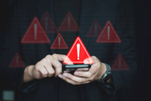 Warnsystem auf Mobiltelefonen